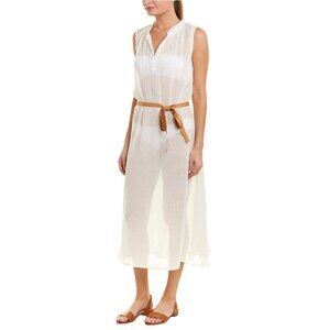 NWT Eberjey Women's White Summer Of Love Russel Chambray Cover Up Dress Size S